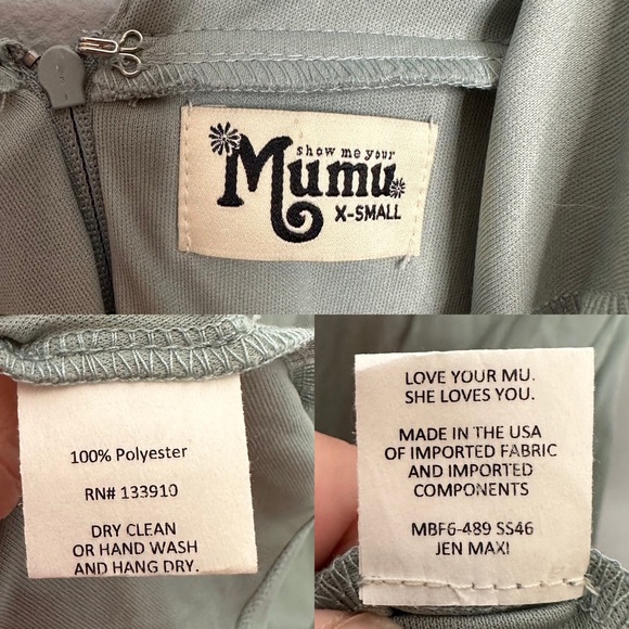 Show Me Your Mumu Jenn Dress Silver Sage NEW - Picture 10 of 10